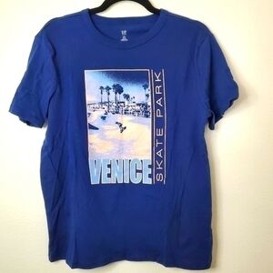 GAP NWT Husky Kids Blue Venice Skate Park Tee‎ Skateboarding Graphic T-Shirt